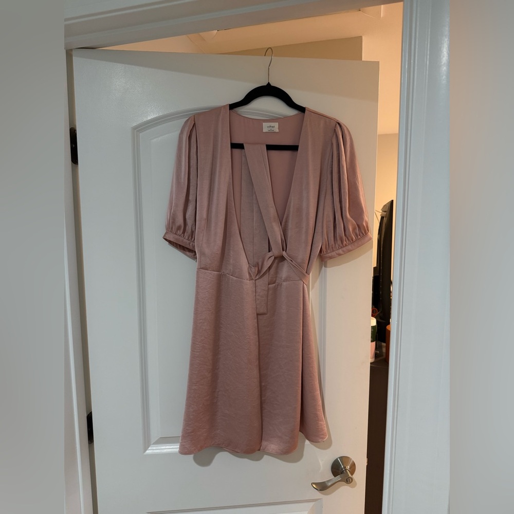 Aritzia Wilfred Pink Wrap Dress